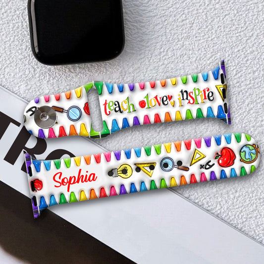 Teach Love Inspire - Personalized Teacher Apple Watch Band