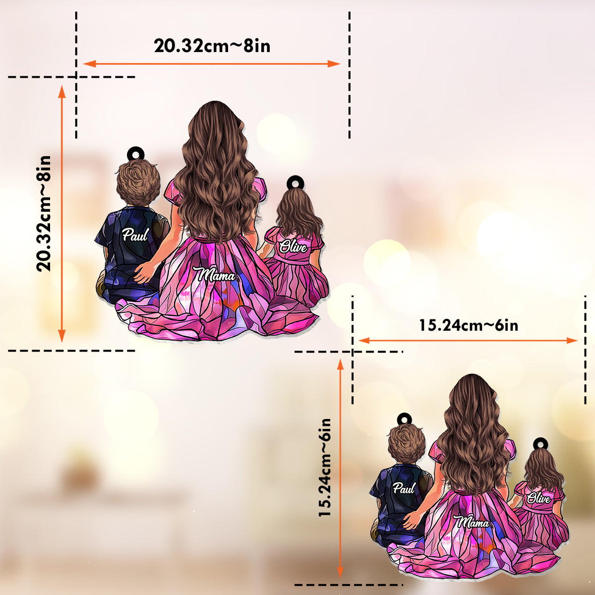 Family Gift - Personalized Family Window Hanging Suncatcher Ornament