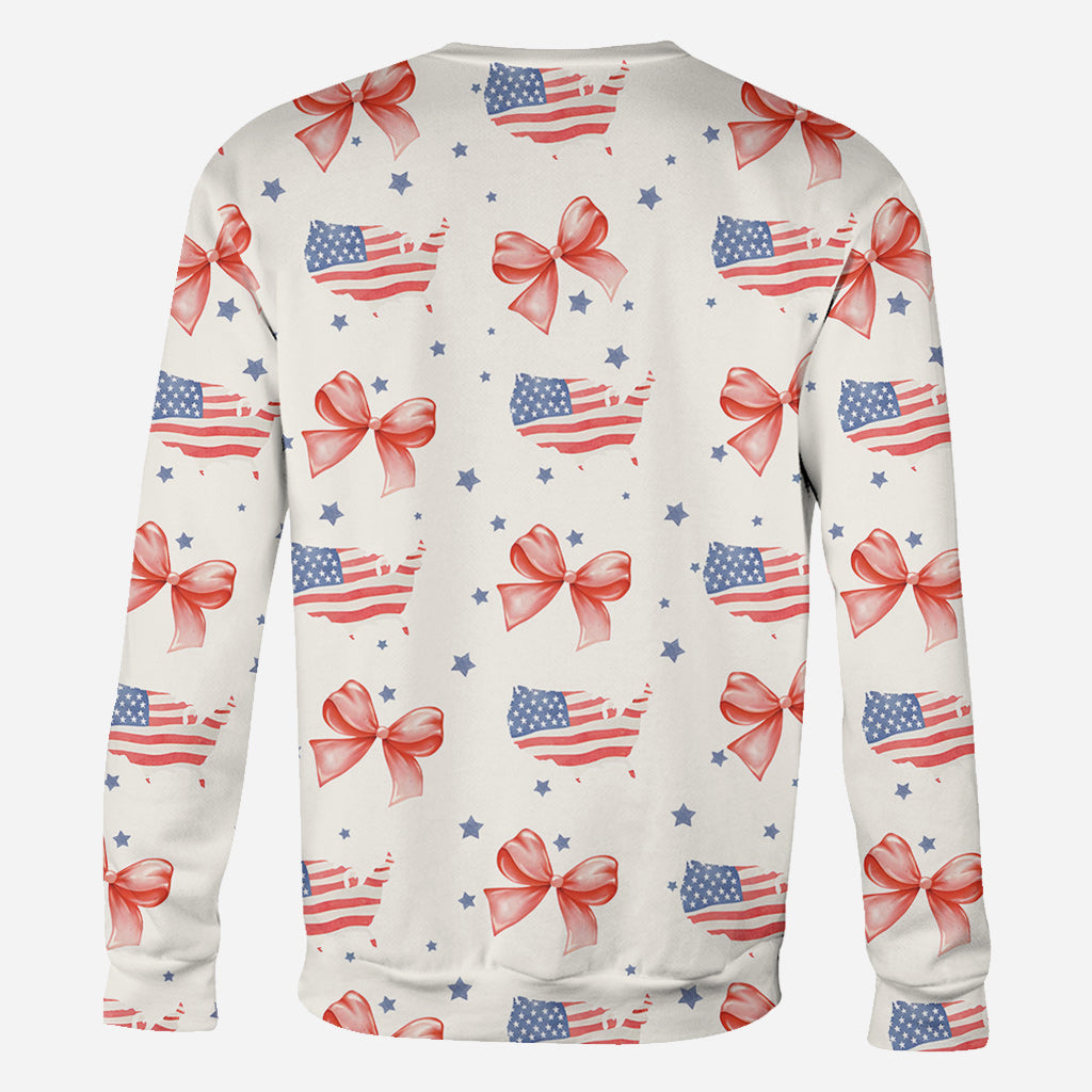 Coquette American Girl - Personalisiertes T-Shirt zum Unabhängigkeitstag/4. Juli