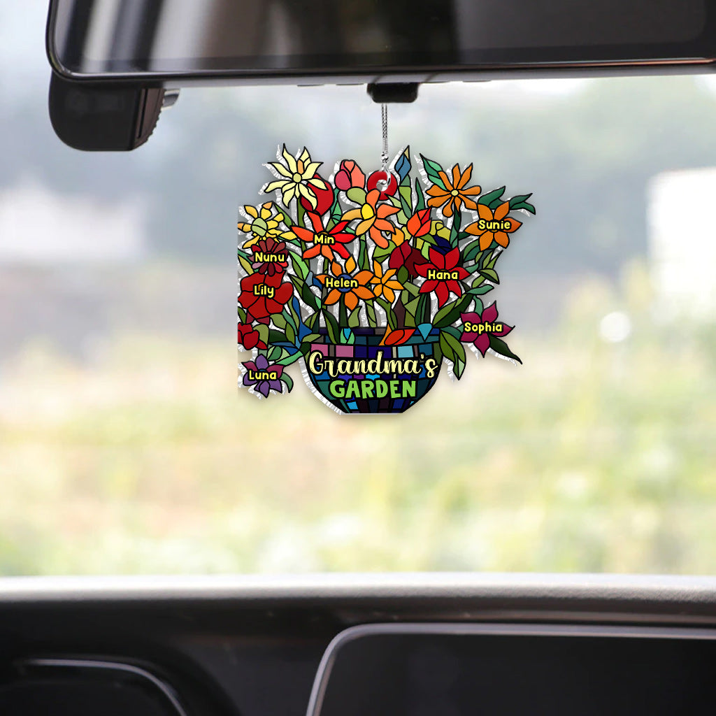 Grandma's Garden - Personalized Grandma Car Ornament