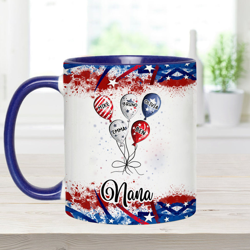 Grandma's Sweethearts - Personalized Grandma Accent Mug