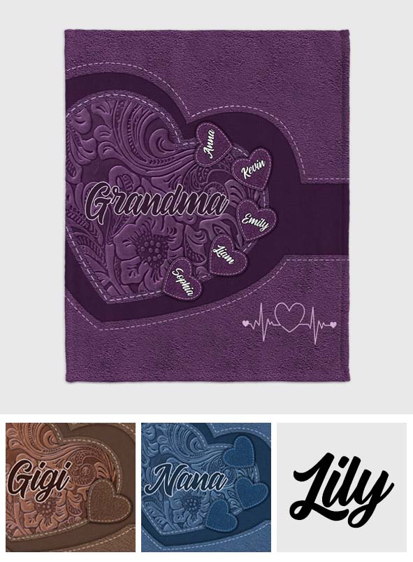 Couverture personnalisée « Le cœur de grand-mère »