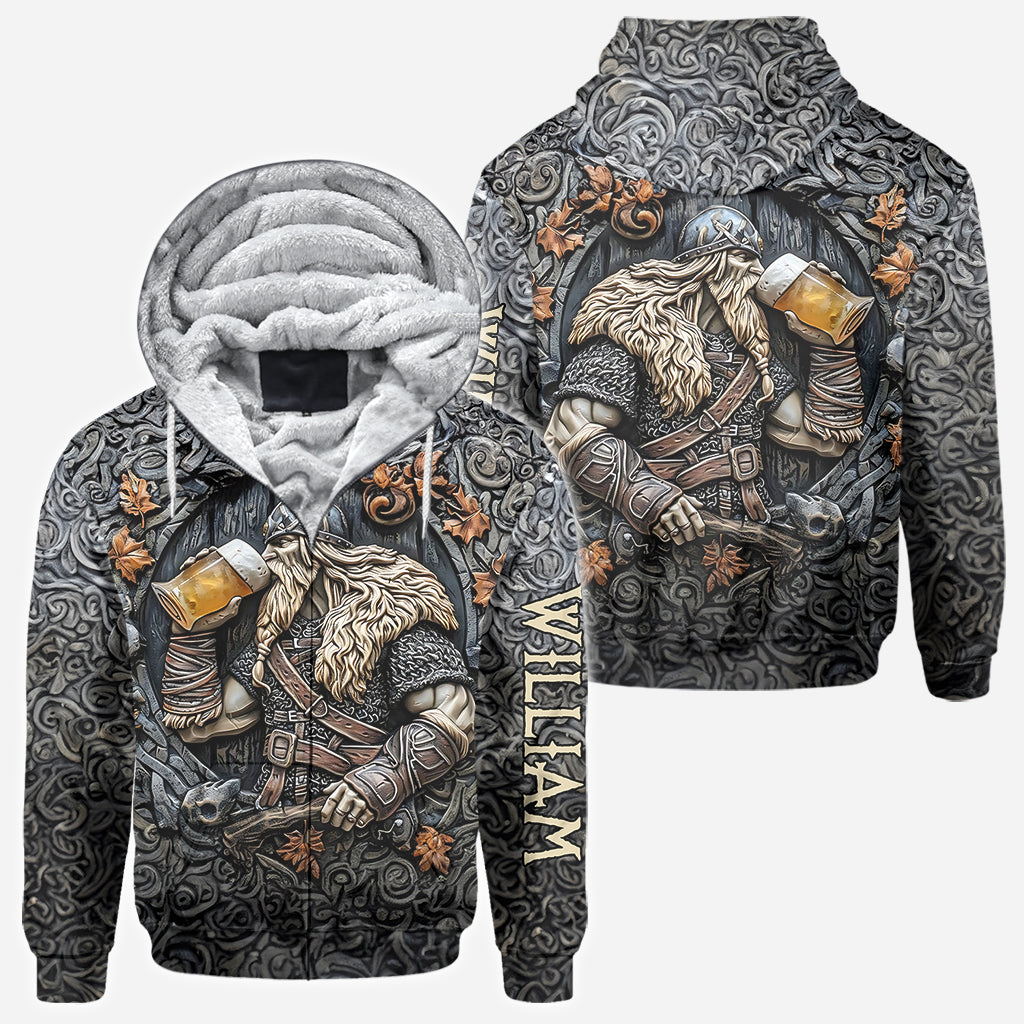 Viking Warrior Drinking Legend - Personalized Viking All Over Shirt