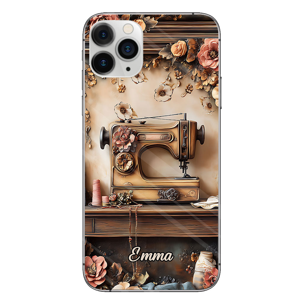 Beautiful Sewing Machine - Personalized Sewing Clear Phone Case