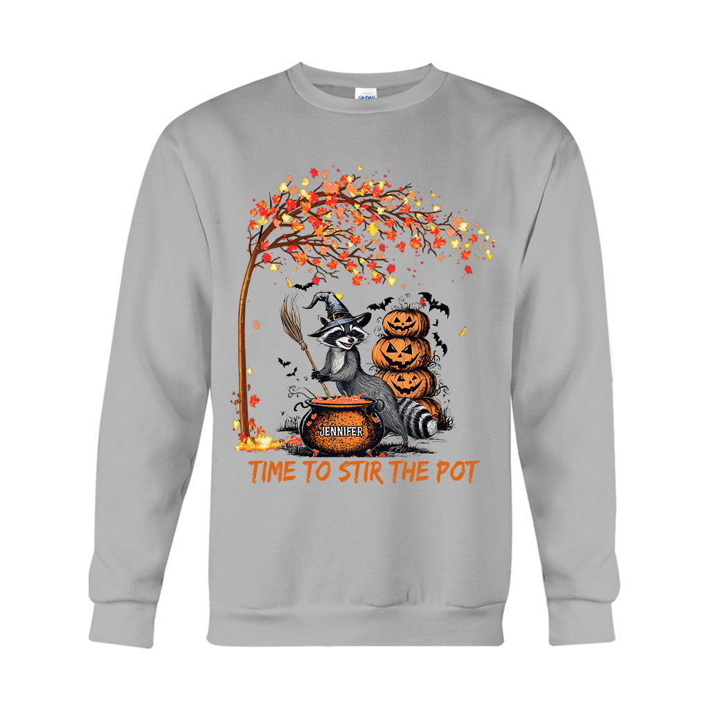 Time To Stir Witch Brew - Personalized Raccoon T-shirt And Hoodie