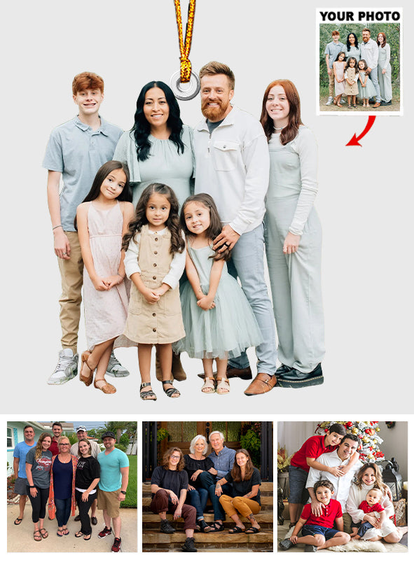 Ornement photo personnalisé - Ornement familial sur mesure