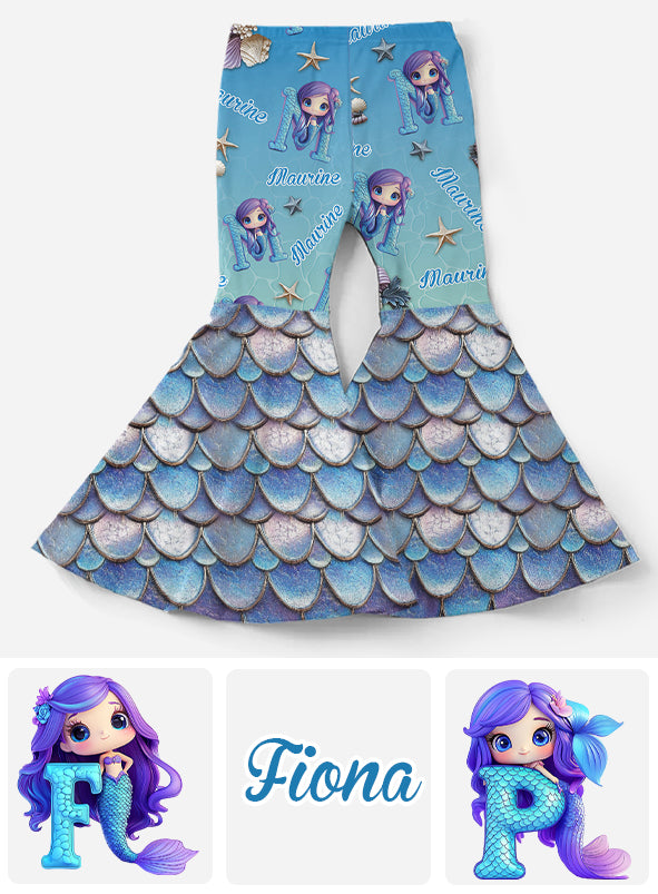Beautiful Mermaid - Personalized Kid Kid Flare Leggings