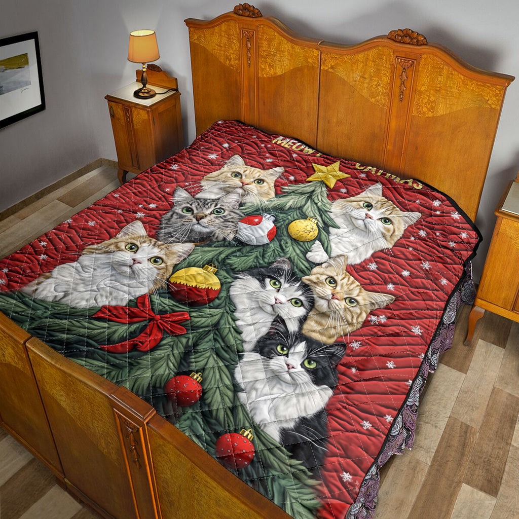 Mewoy Catmas - Personalized Cat Quilt