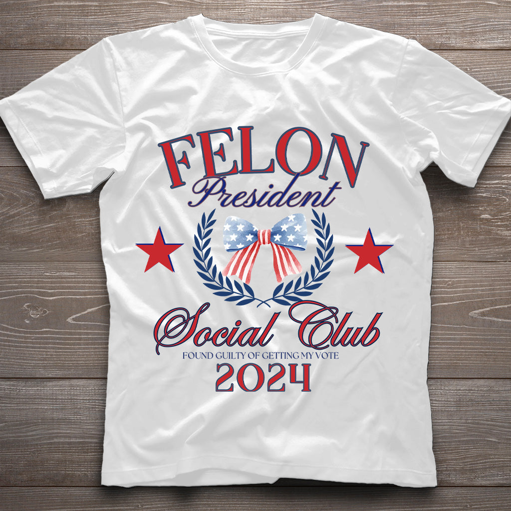 FeI0n President Social Club T-Shirt, Präsident Trump Coquette Shirt, Präsident 2024 Shirt, Republikanisches Shirt, Amerika-Shirt
