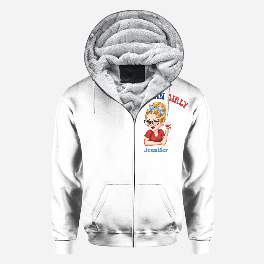 American Girly - Personalized Independence Day/ 4th of July All Over Shirt