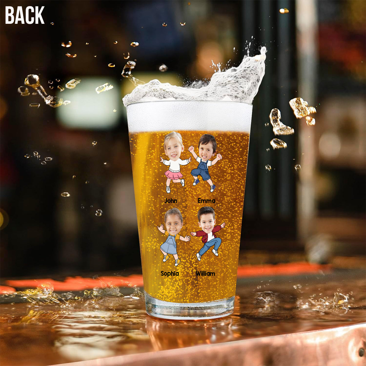 Reasons To Drink - Personalized Father Beer Glass