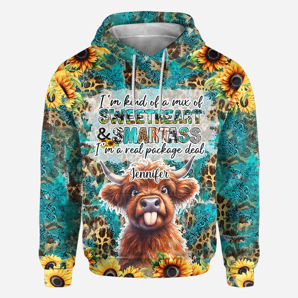 Vache des Highlands impertinente - Chemise personnalisée intégrale