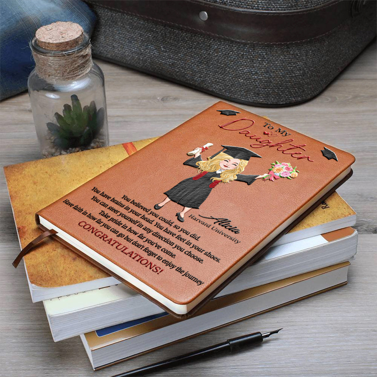Graduation You Believed You Could So You Did - Personalized Graduation Leather Journal