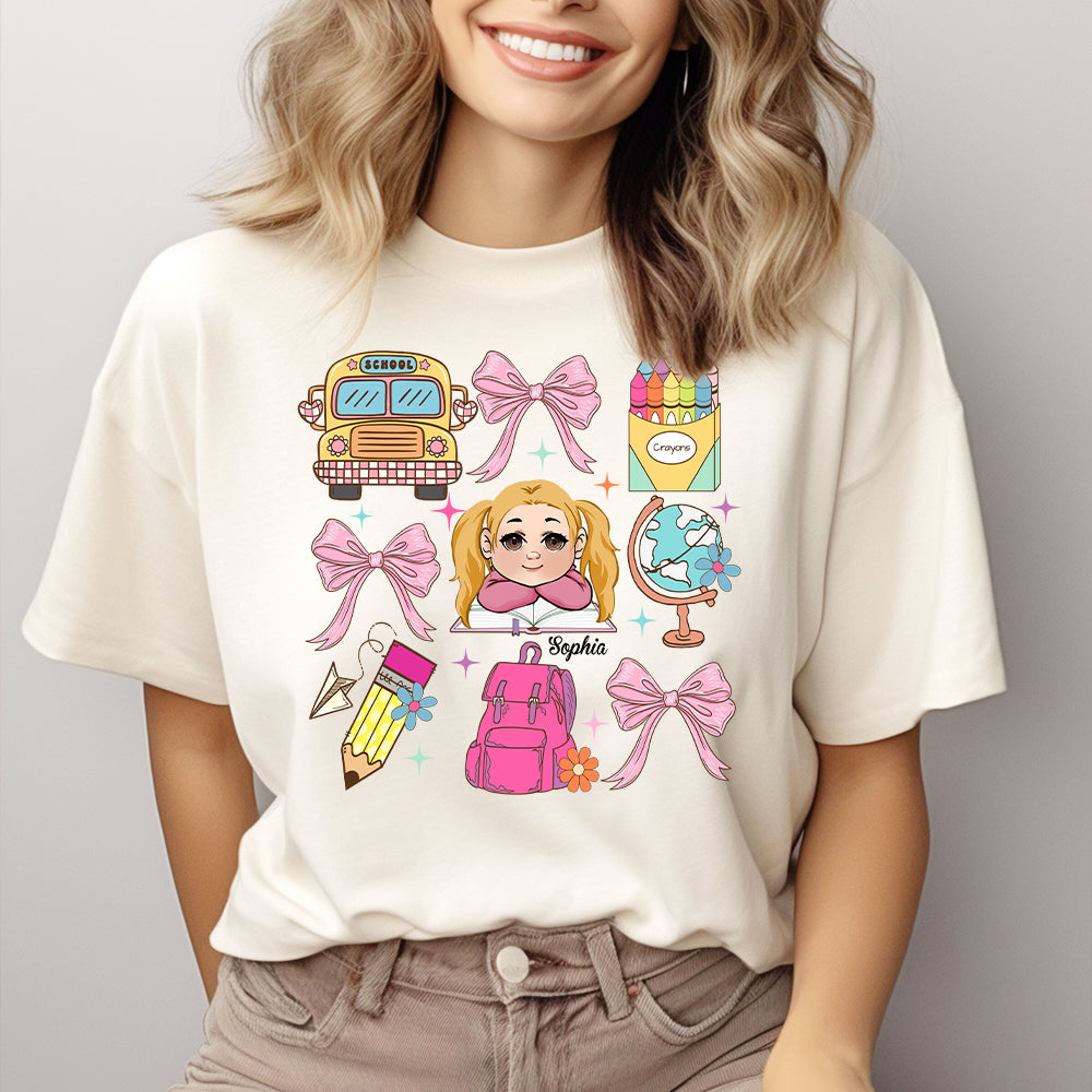 Back to School Coquette - Personalized Kid T-shirt And Hoodie