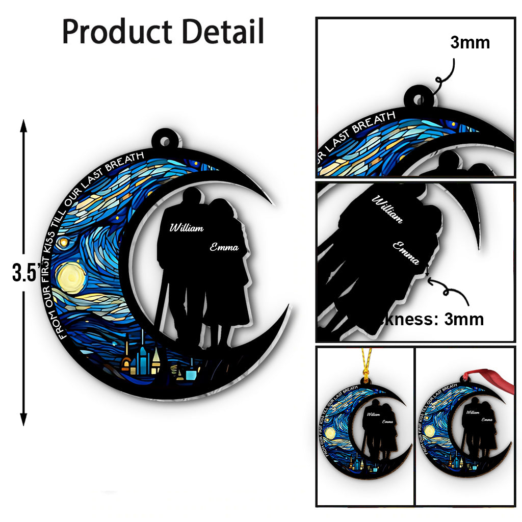 From Our First Kiss Till Our Last Breath - Personalized Couple Ornament