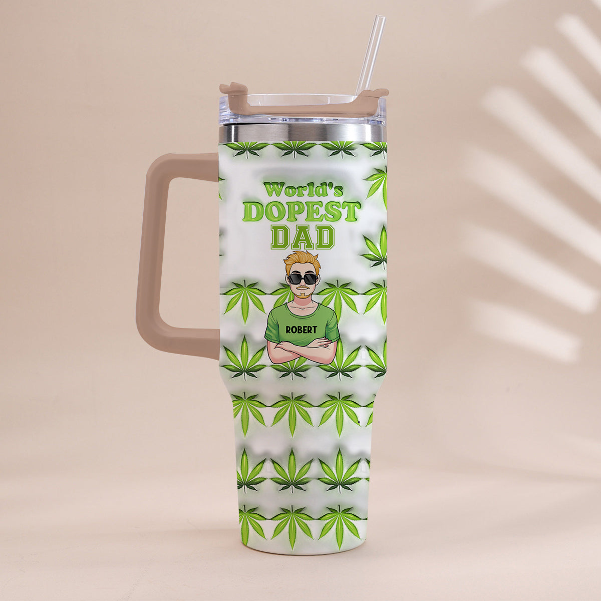 Dopest Dad Ever - Personalized Father Tumbler With Handle