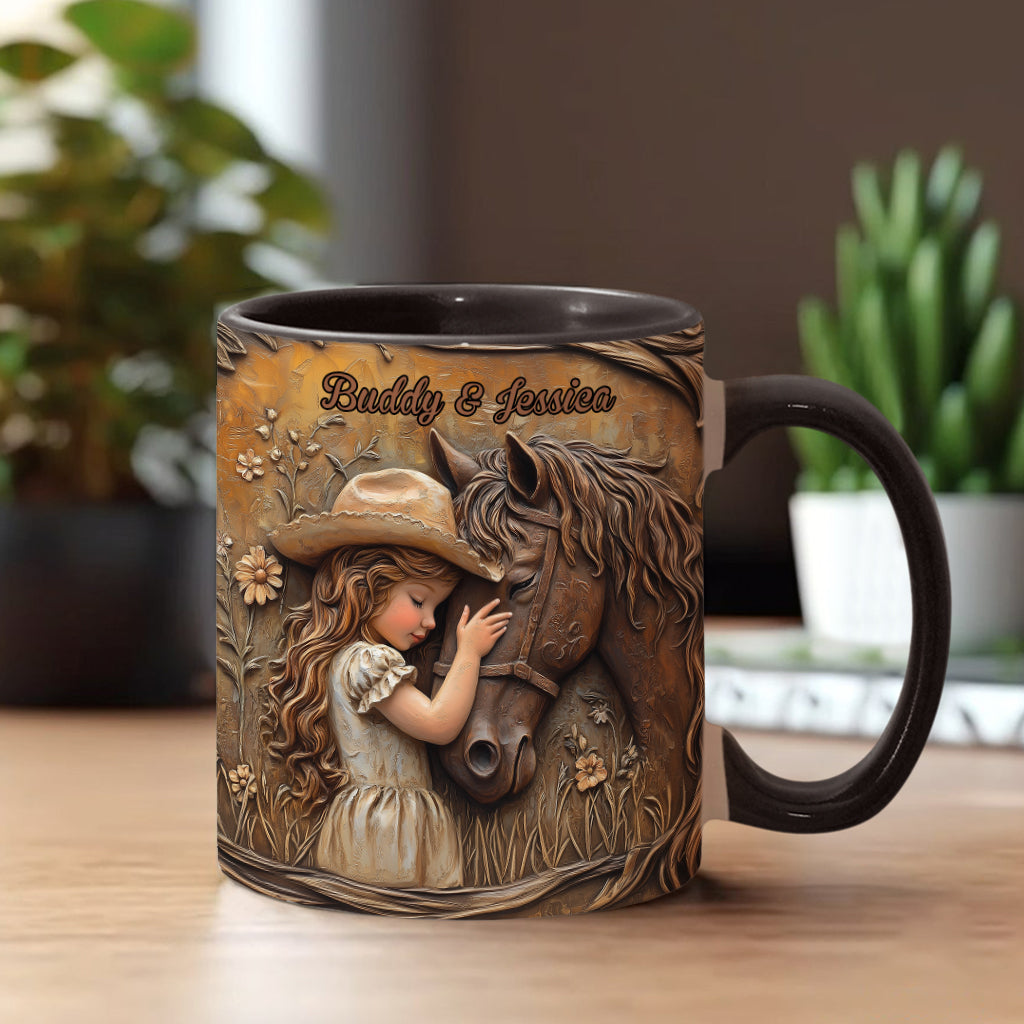 Just A Girl Who Loves Horse - Personalized Horse Accent Mug