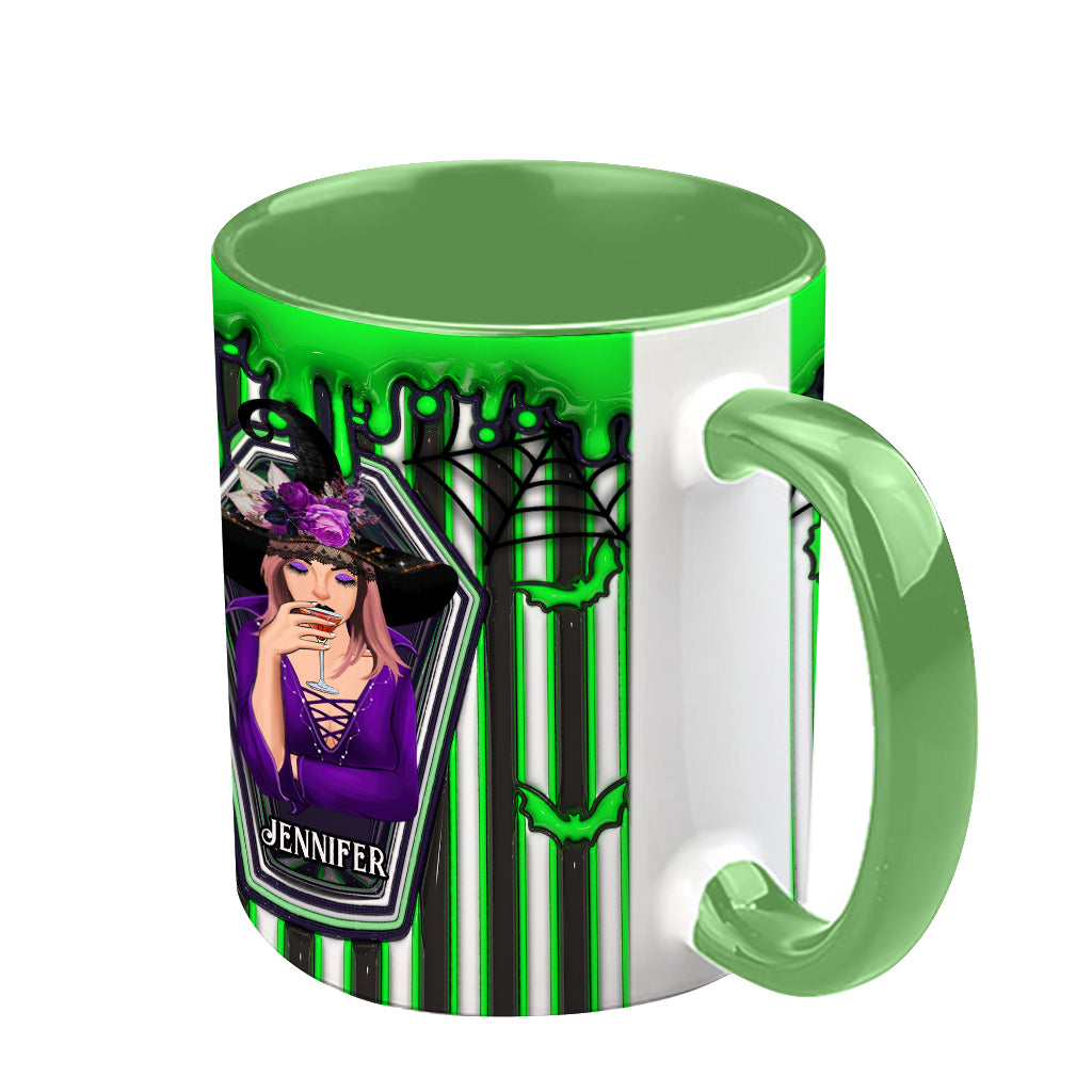 Myself Strange and Unusual - Personalized Witch Accent Mug
