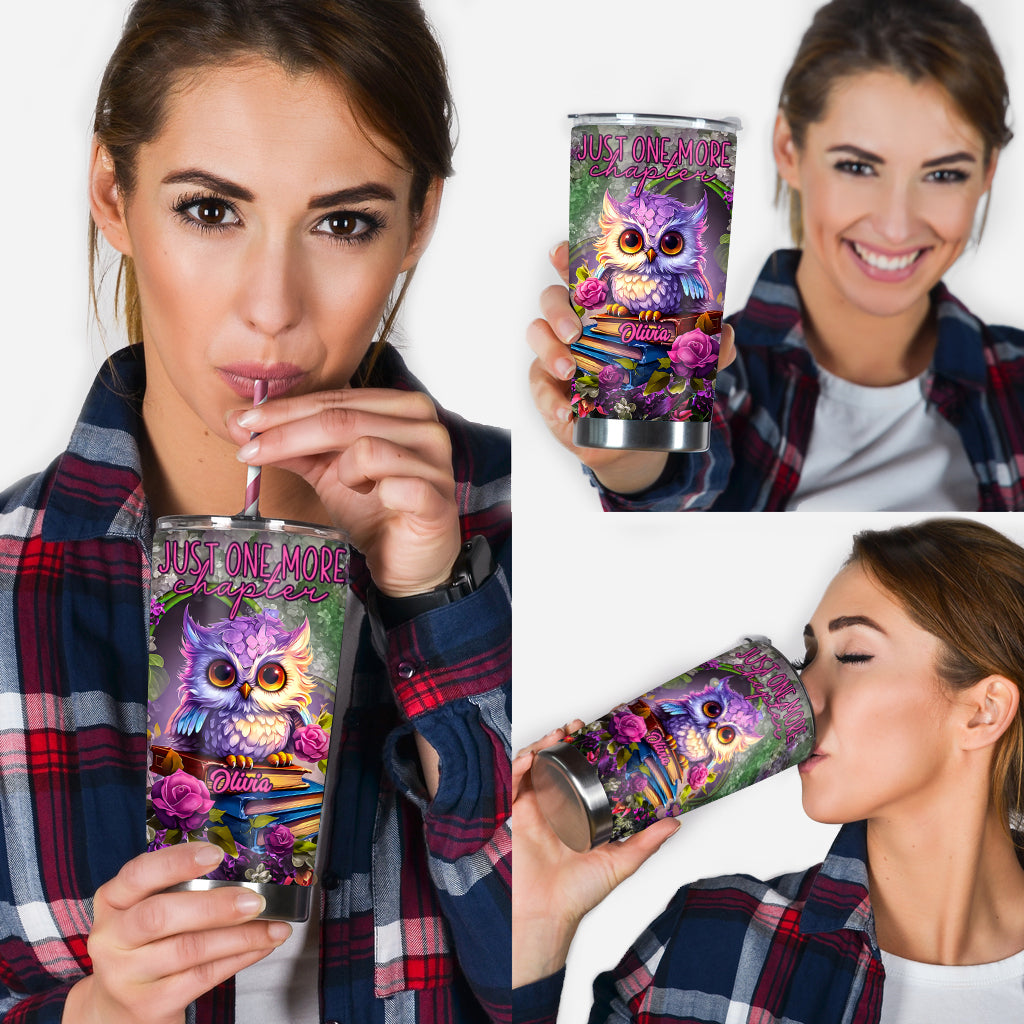 Just One More Chapter - Personalized Book Tumbler