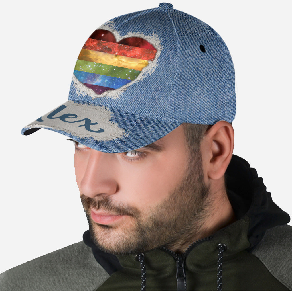 Pride Rainbow Galaxy - Personalized LGBT Support Classic Cap
