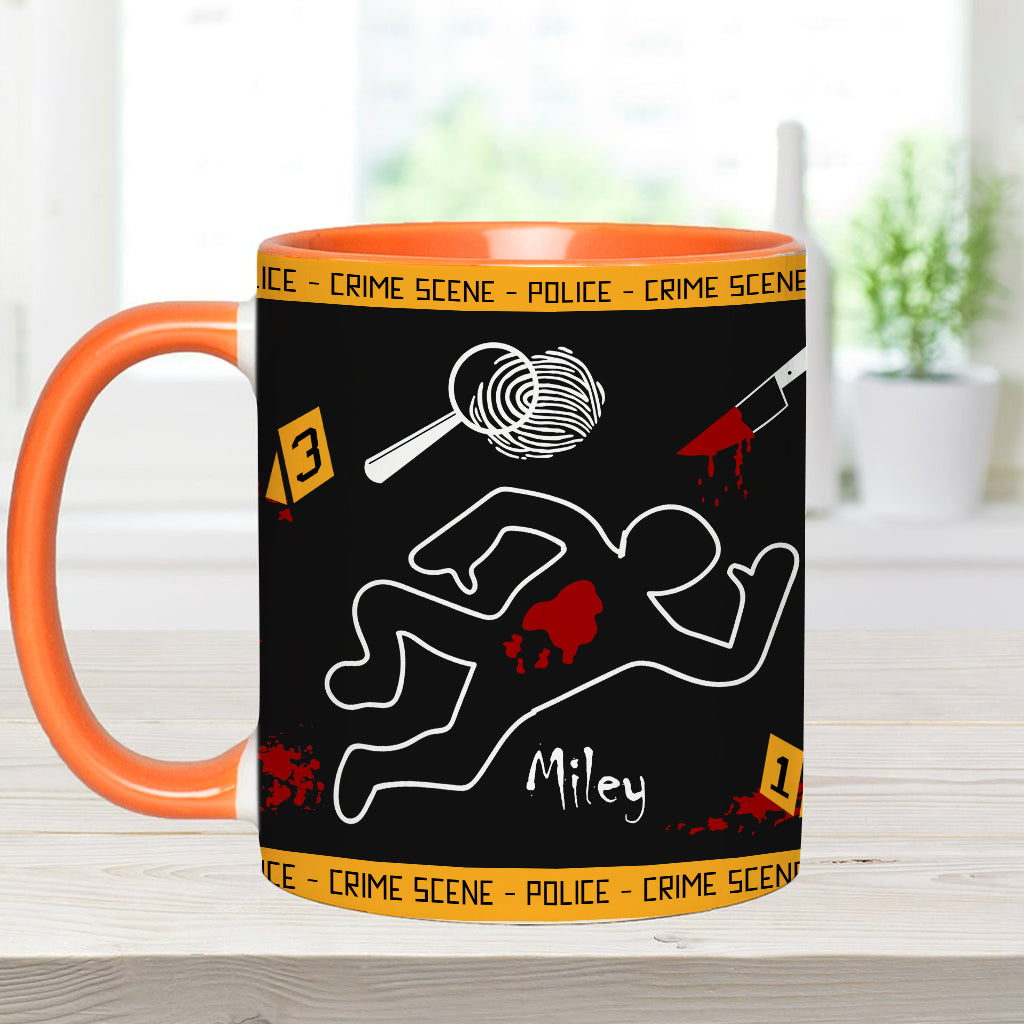 This Is My True Crime Watching Mug - Personalized Accent Mug