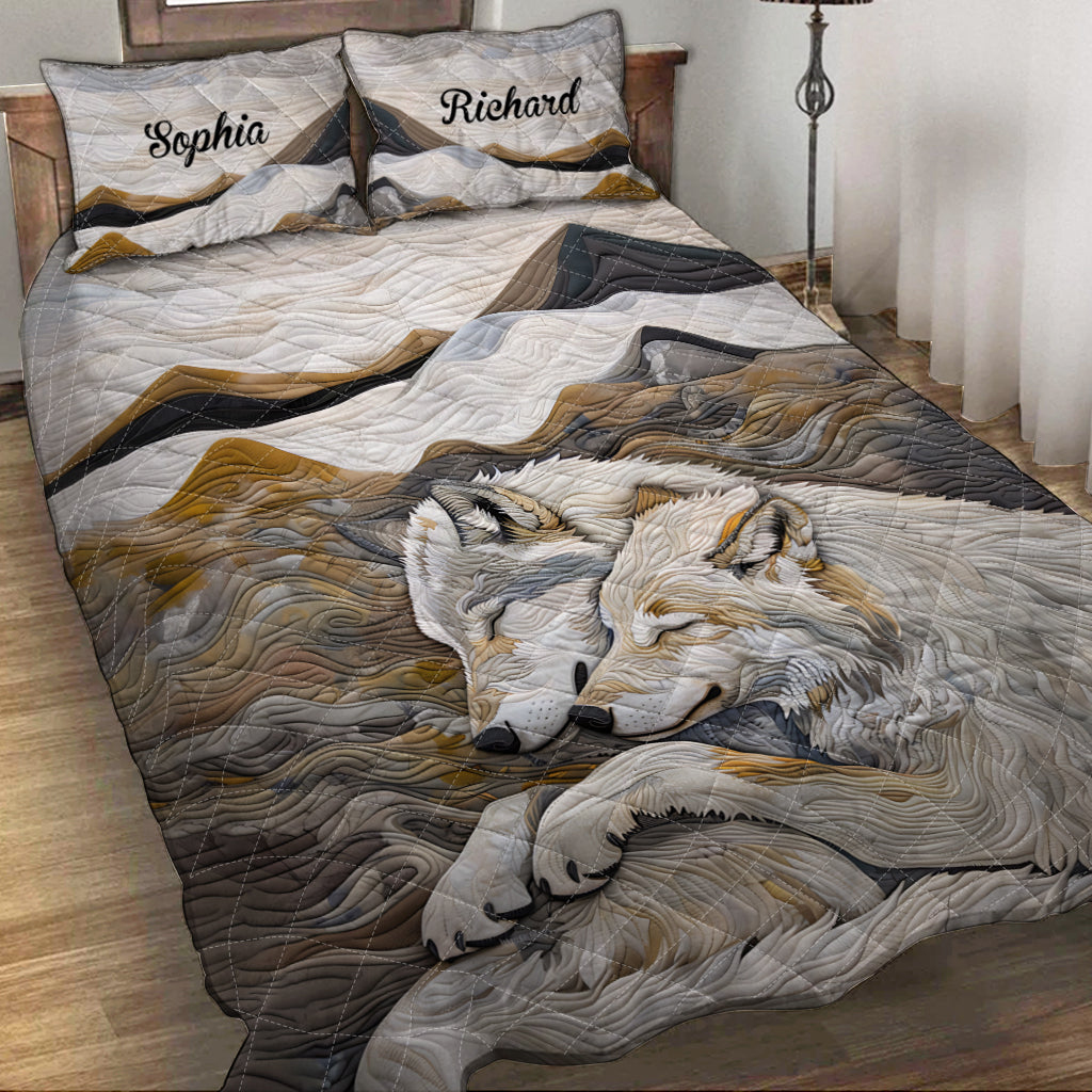 Love You Forever - Personalized Couple Quilt Set