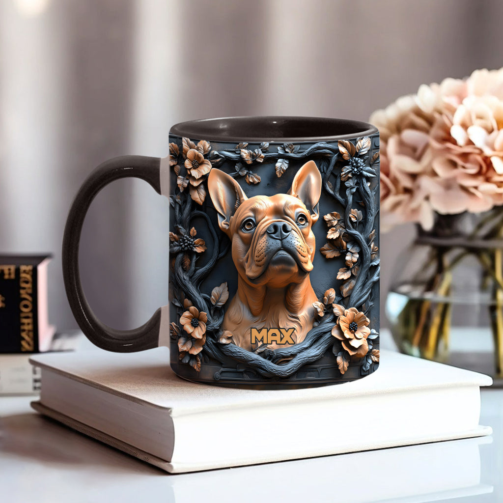 Mug personnalisé avec motif chien « Lovely Frenchie »