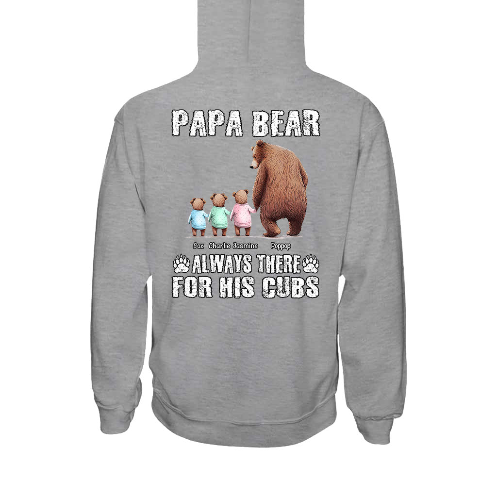 Daddy Bear Always There for His Cubs - Personalized Father T-shirt and Hoodie