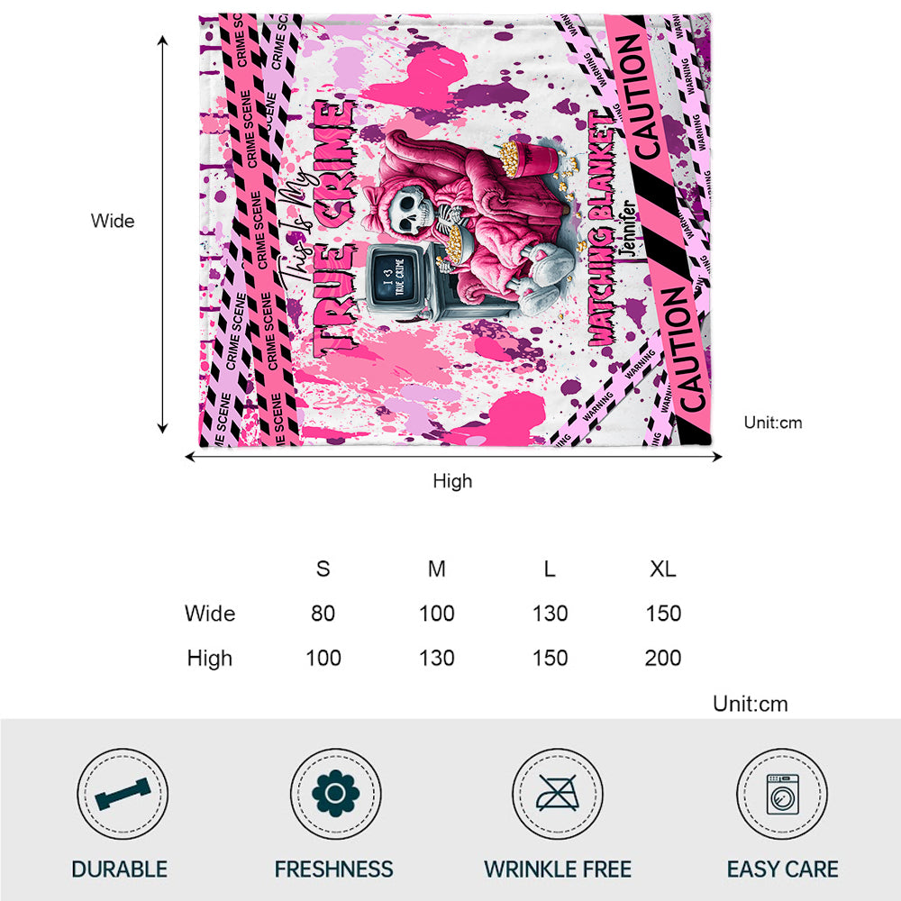 This Is My True Crime Watching Blanket - Personalized Blanket