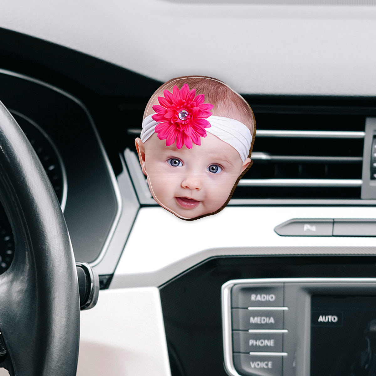 Any Photo - Personalized Shaped Car Visor Clip