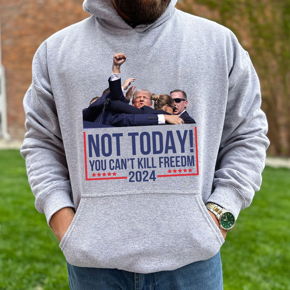 T-shirt « Pas aujourd'hui », T-shirt « Ne jamais se rendre », T-shirt « Luttons pour l'Amérique », T-shirt de rallye rétro, T-shirt « Luttons, combattons, combattons »