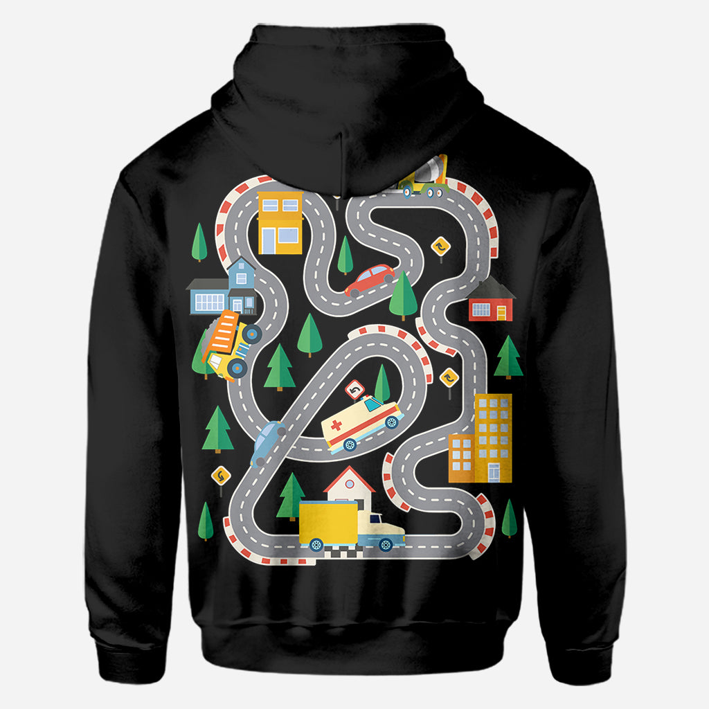 Road On The Back Massage Game T-shirt - Personalized Father All Over Shirt