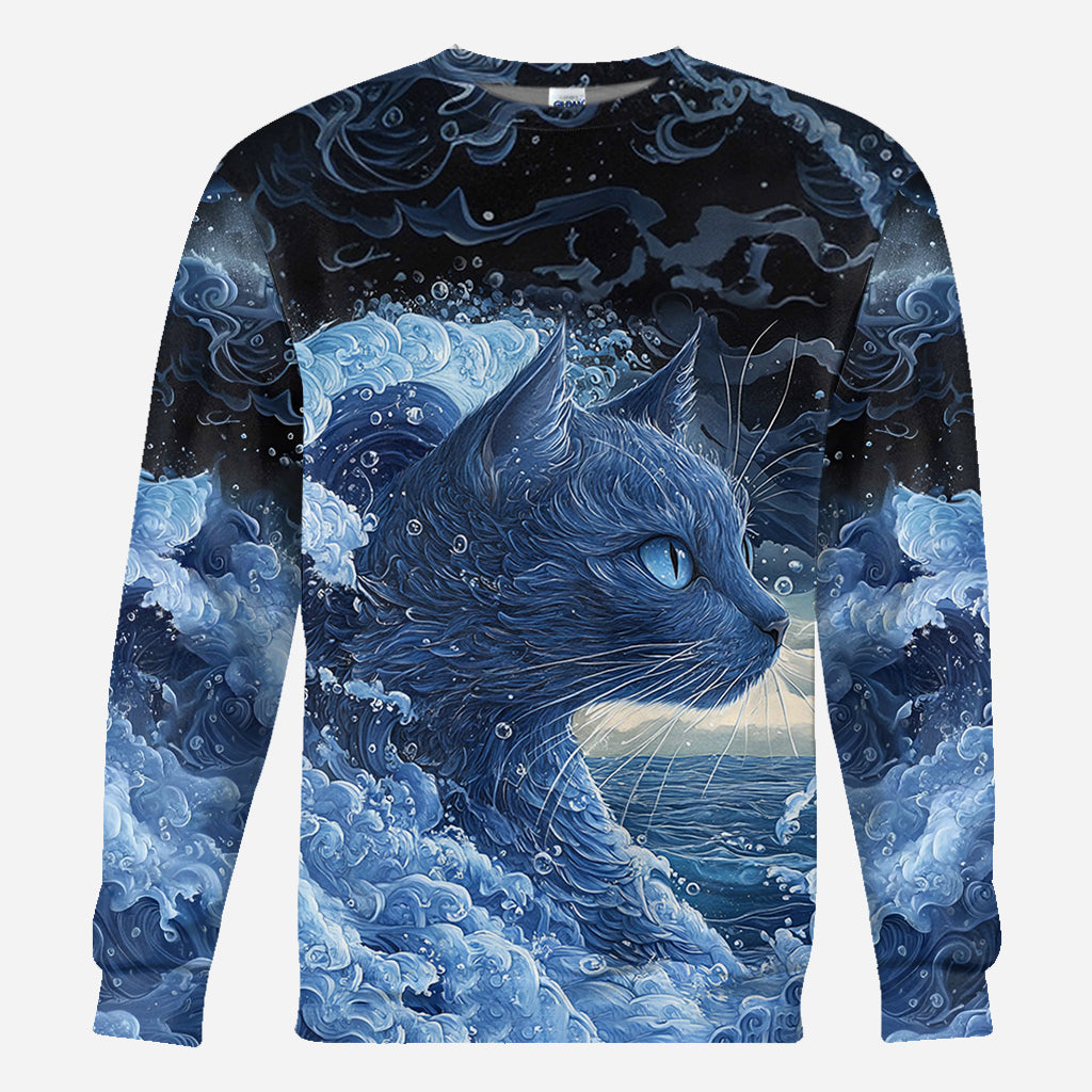 The Blue Cat Wave - Cat All Over Shirt