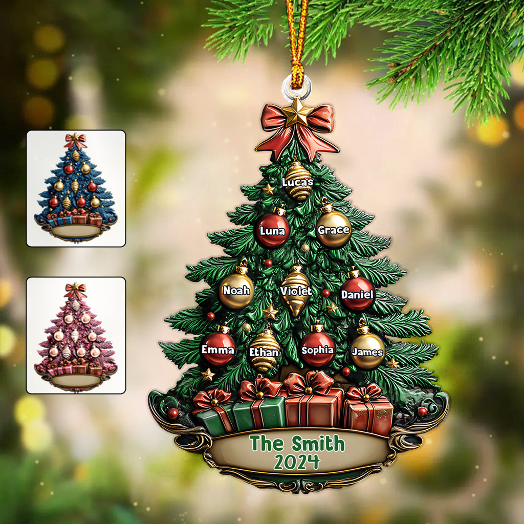 Frohe Weihnachten – Personalisierter, individuell geformter Familienschmuck