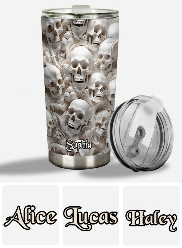 White Bones - Personalized Skull Tumbler