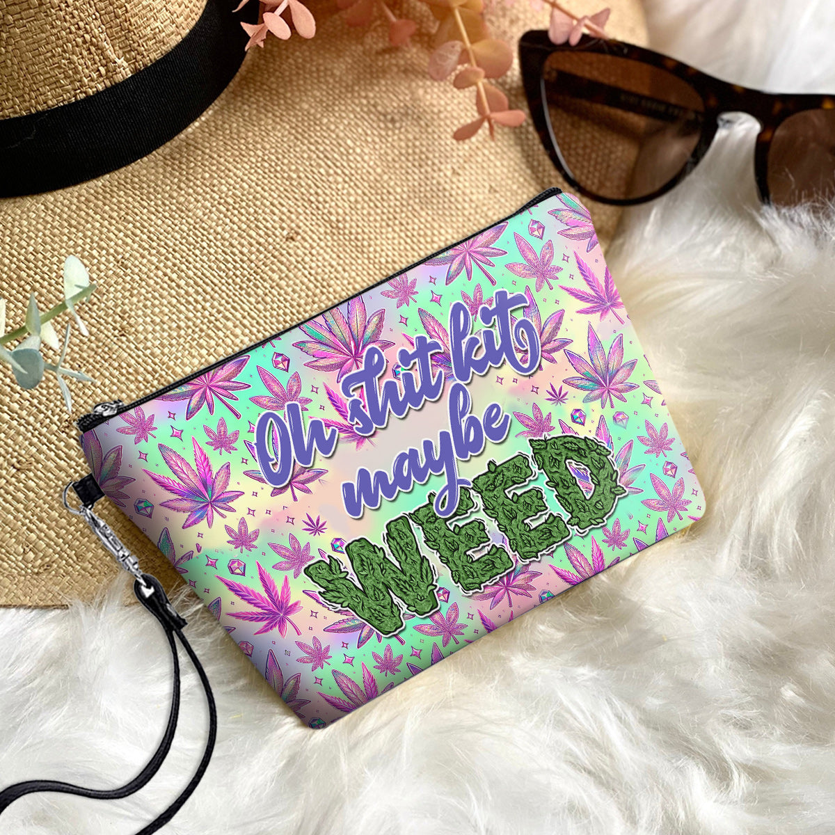 Mother Shite Maybe 420 - Personalized Weed Canvas Tote Bag & Cosmetic Bag