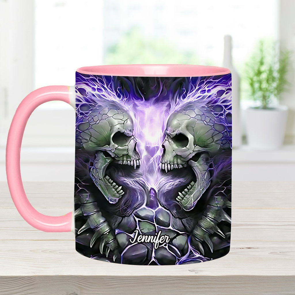 Mug personnalisé avec motif crâne de feu maléfique