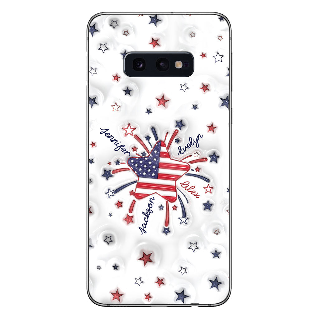 Grandma's Little Star 4th Of July - Personalized Grandma Phone Case