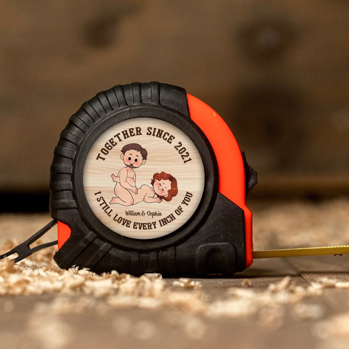 Ich liebe dich von Kopf bis Fuß – Personalisiertes Maßband für Paare