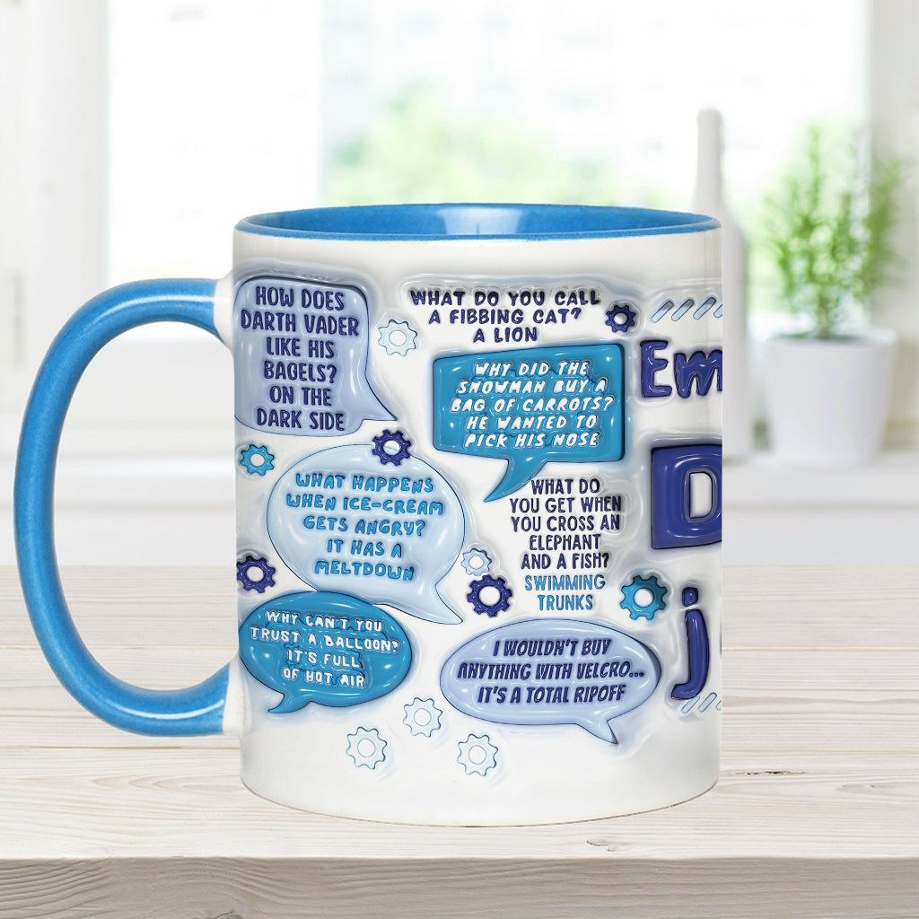 Dad Jokes Emergency - Personalized Father Accent Mug