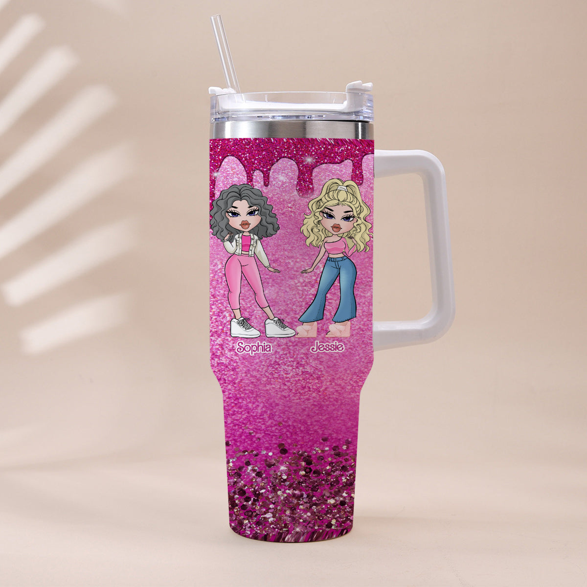 Like Mother Like Daughter - Personalized Mother Tumbler With Handle