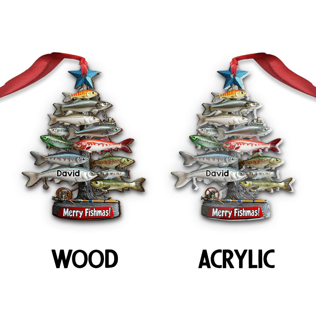 Merry Fishmas - Personalized Fishing Ornament