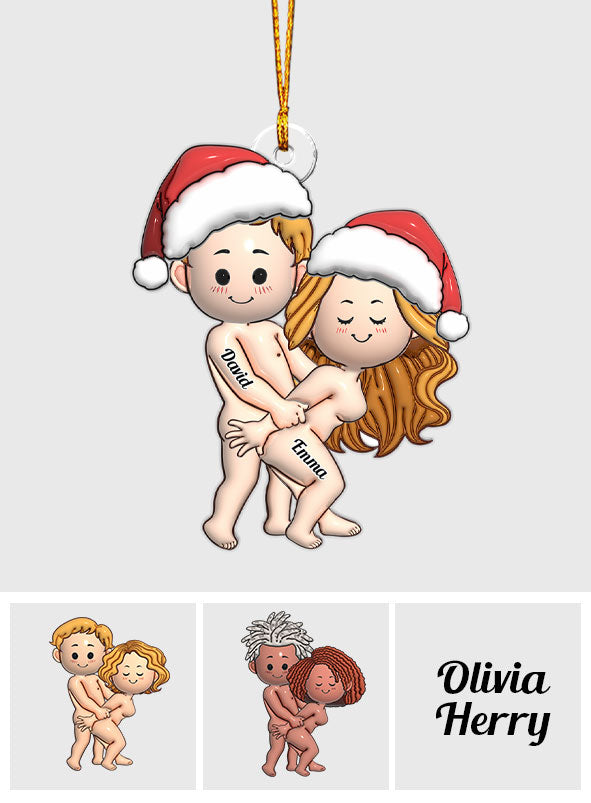 I Love You Forever - Personalized Couple Custom Shaped Ornament