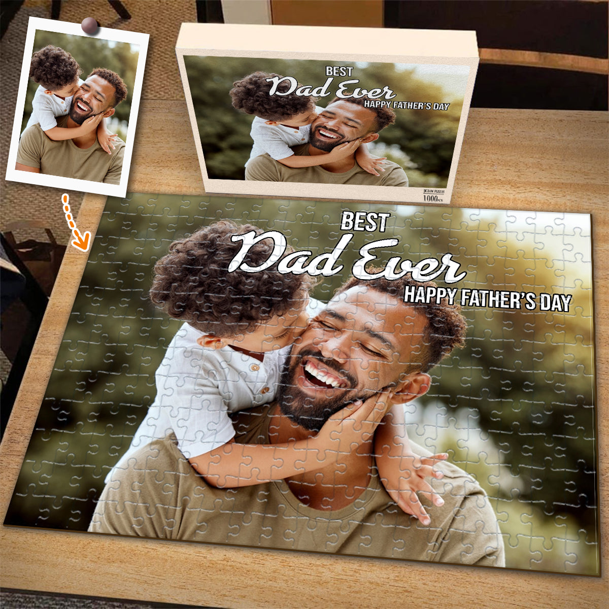 Best Dad Ever Happy Father's Day - Personalized Father Jigsaw Puzzle