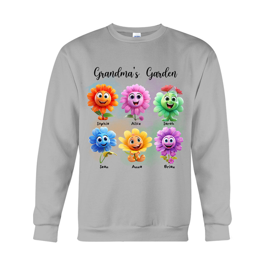 Grandma's Garden - Personalized Grandma T-shirt And Hoodie