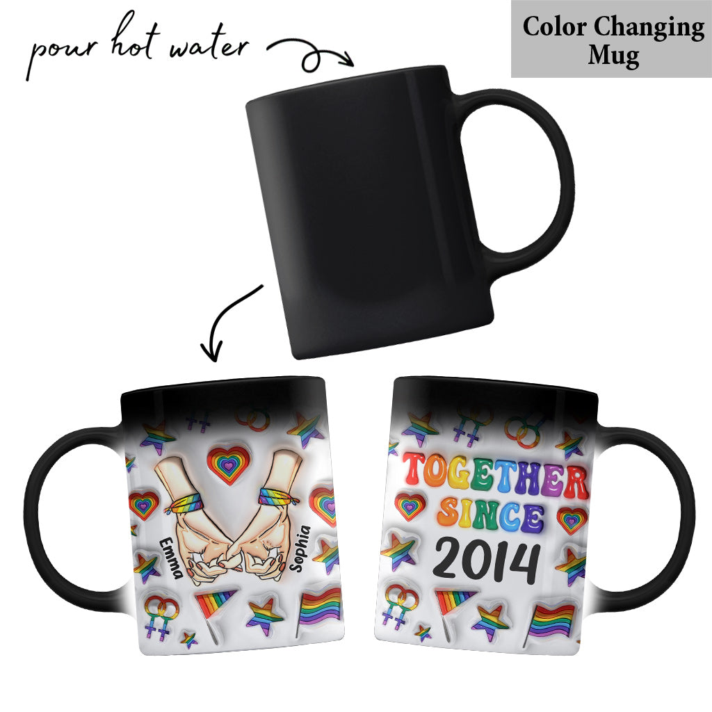 Ensemble depuis - Mug personnalisé de soutien LGBT