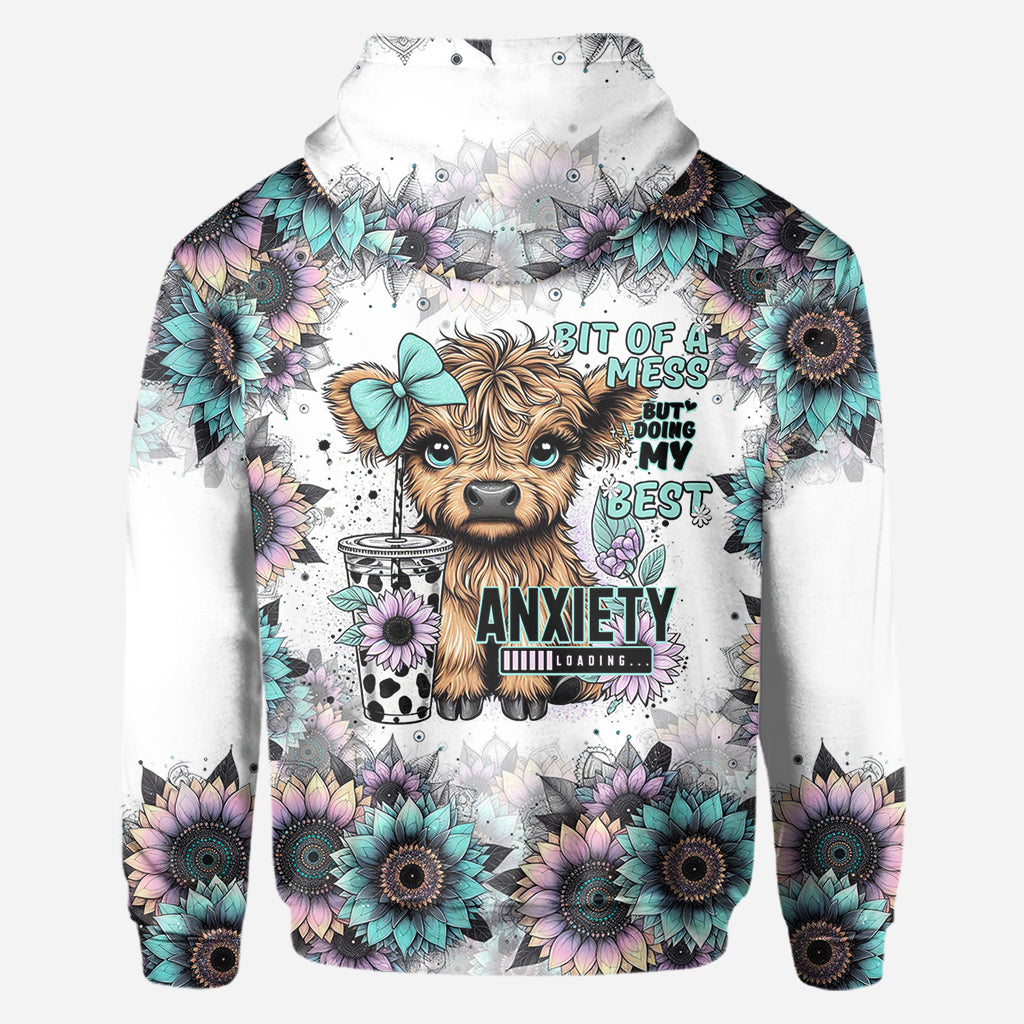 Ein bisschen chaotisch, aber ich gebe mein Bestes – personalisiertes Allover-Shirt