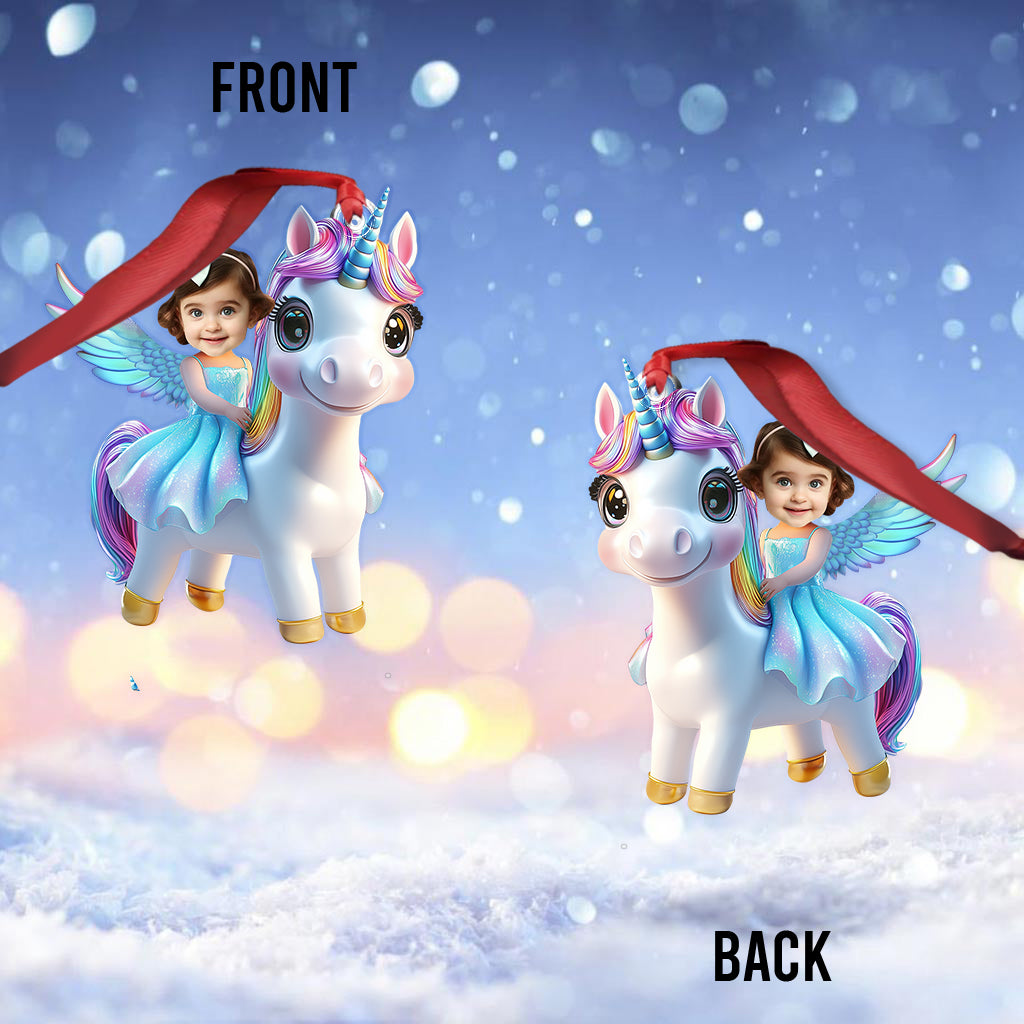 Unicorn - Personalized Kid Custom Shaped Ornament