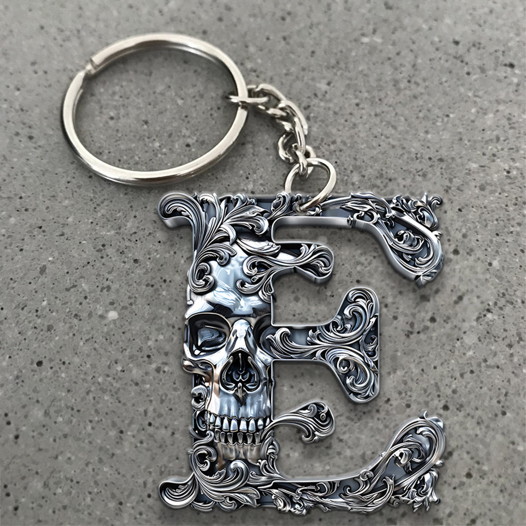 Skull Alphabet - Personalized Skull Keychain