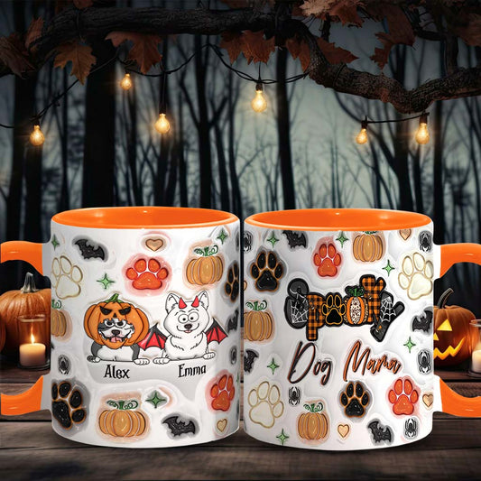 Gruselige Hundemama – Personalisierte Tasse mit Hundemotiv